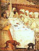 Giovanni Sodoma St.Benedict his Monks Eating in the Refectory china oil painting reproduction